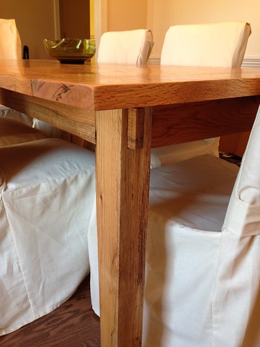 Red Oak table - Skirt and Legs