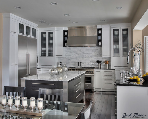 Jack Rosen Custom Kitchens - Modern kitchen with chrome accents