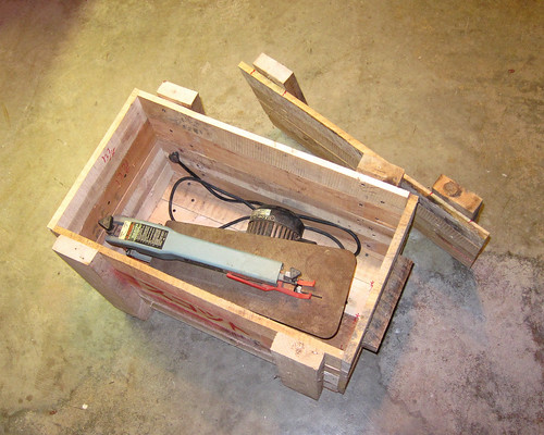 Crate with saw inside #2