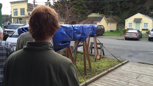 IMG_3682 - VIDEO - Port Hadlock WA - Northwest School of Wooden Boatbuilding - Traditional Small Craft - Rogue River Driver - planking in progress - 3 min video