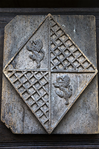 Wooden door panel - Chastleton House