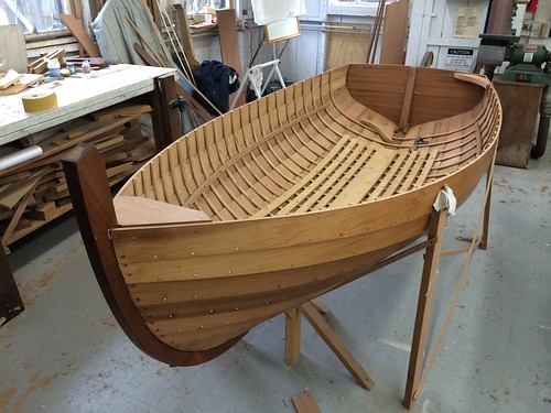 IMG_5985 - Port Hadlock WA - Northwest School of Wooden Boatbuilding - Traditional Small Craft - 9-foot Grandy Skiff - risers and floorboards in place