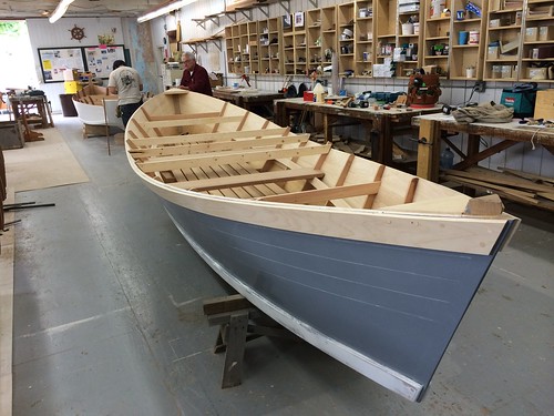 IMG_5384 - Port Hadlock WA - Northwest School of Wooden Boatbuilding - Traditional Small Craft -  Rogue River Driver - floorboards installed