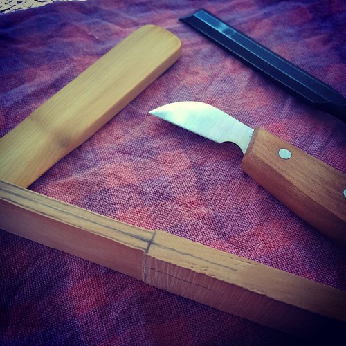 Project of the Day: Japanese Higonokami knife style cheese blade – Take 2. Step 4: Cut out blade. #carving #higonokami #wood #woodwork #longweekend