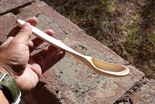 Ladle spoon in hand