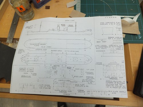 A scale plan used to recreate the ship shape