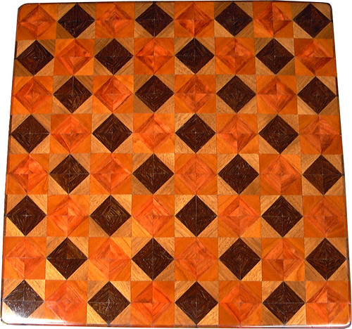 Chess Board, Wenge-Walnut, Bubinga-Cherry