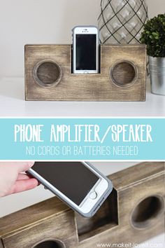 DIY Wooden Phone Amp