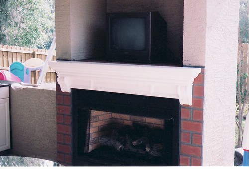 custom outdoor mantle