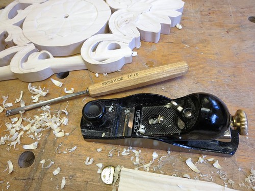 Woodworker at senior center, Eskifjordur, Iceland