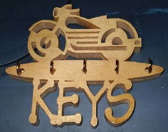 Motorcycle key rack