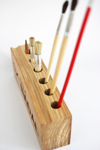 Wooden desk organizer, pencil holder #8