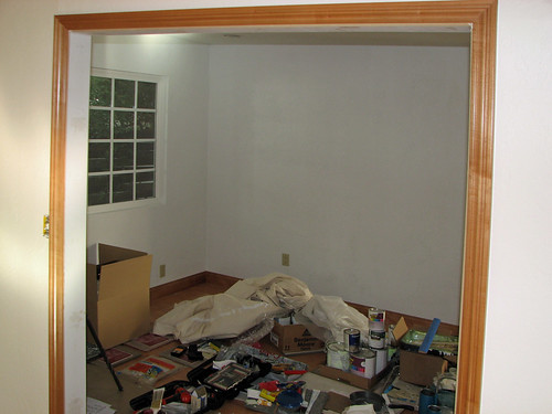 Dining Room filled with painting supplies - Oct 2008 - 005