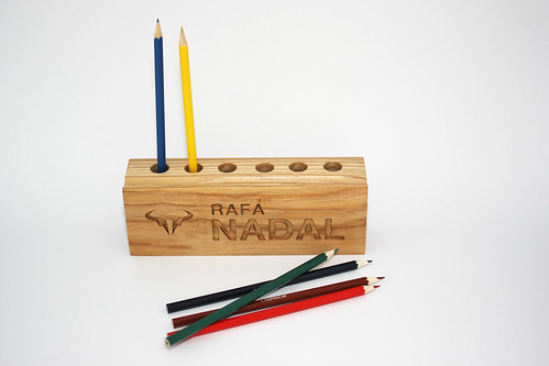 Wooden desk organizer, pencil holder #6