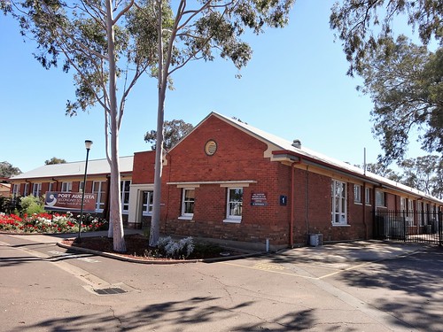 Port Augusta. The old state High School. This building was opened in 1952.