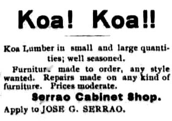 Koa Lumber