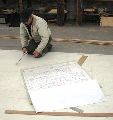 Port Hadlock WA - Boat School - Brad lofting the Herreshoff Buzzards Bay-14