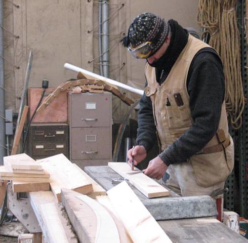 Crosby Catboat Construction at the Boat School - 1-16-09