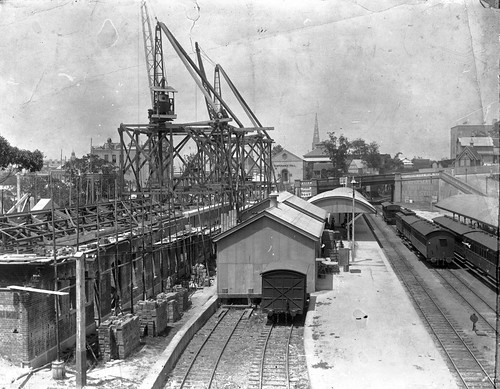 Central station under construction, Brisbane, c 1900