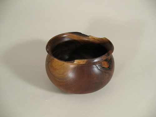 Walnut Bowl with Bark Edge by Steve Shanesy