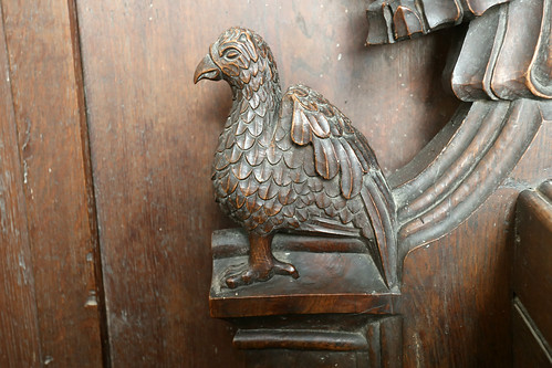 Carved wooden pew ends, St George, Stowlangtoft, Suffolk