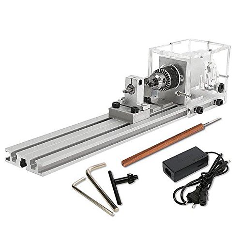 80W DC 24V Mini Lathe Beads Machine Woodworking DIY Lathe Standard Se - DiZiWoods Store