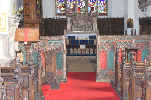 rood screen dado looking east