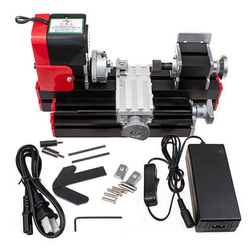 JIAN YA NA Mini Metal Lathe DIY Mini Lathe Wood Metal Motorized Machine 20000rev/m Woodworking Hobby Tool - DiZiWoods Store