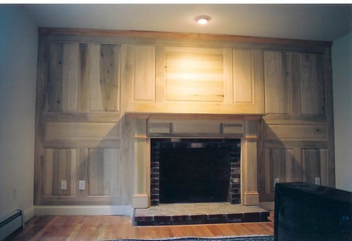 Paneled Wall & Mantel