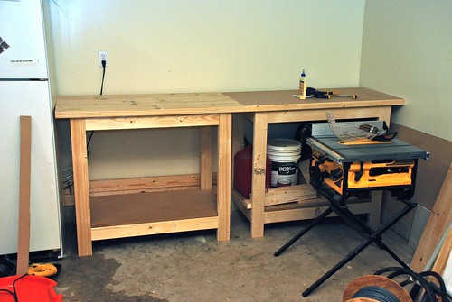 Both Work Benches in the Garage