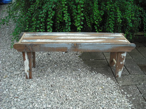 Rustic Painted Bench 01