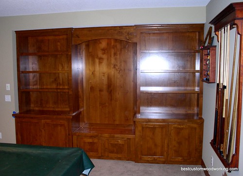 Custom Bookcase with Bench Seat.