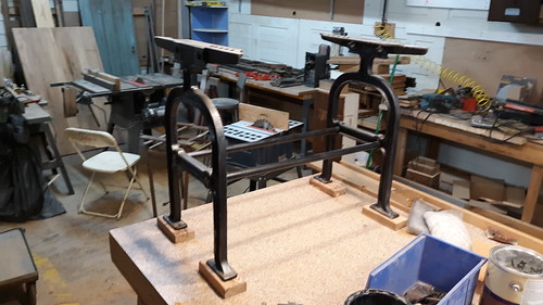 Reclaimed Pine Top Table With Reclaimed Cast Iron Sink Base: May 2018