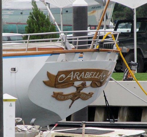 Decorative Stern Lettering on the ARABELLA