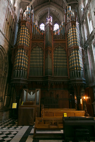 Worcester Cathedral interior - Hope Jones organ facade  1