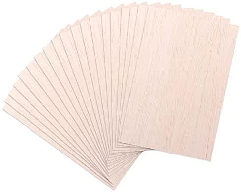 30 Pack Unfinished Wood Sheets, Unfinished Plywood Basswood Sheet Balsa Wood Thin Craft Wood Board for House Aircraft Ship Boat Arts and Crafts, School Projects, Wooden DIY Ornaments (150x100x2mm)