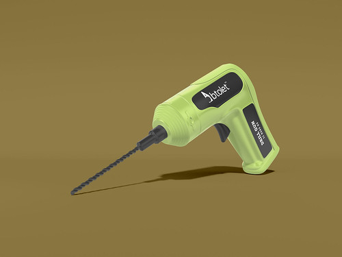 Cordless Electric Drill Machine Branding Mockup