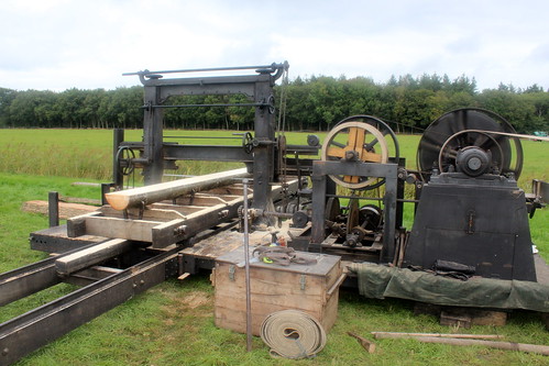 Steam driven sawing machine