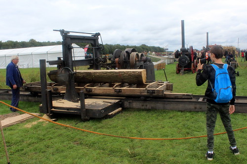 Steam driven sawing machine