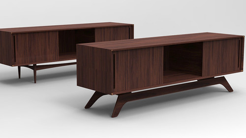 Credenza Project: Two different style legs