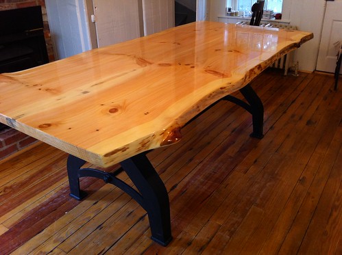 Knotty Pine Slab Table - Frederick, MD