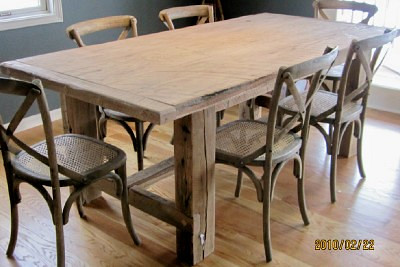 Rustic Farm Table - Natural-1