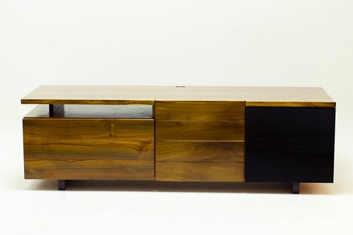 Woodworking Project: A modern solid teak wood TV cabinet