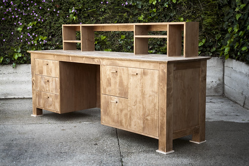 Custom desk, alder and maple