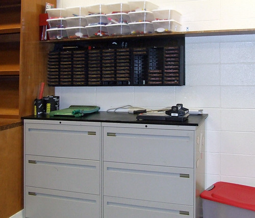 Work surface, die-cut rack holder, and shelf