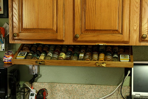 Our new custom spice rack!