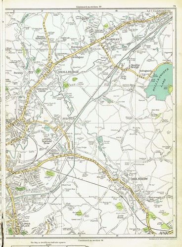 Street plan of Rochdale, Lancashire (eastern area) - c1935