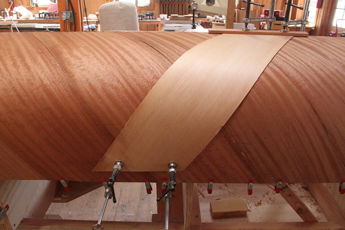 Bangor Packet under construction - middle veneer layer