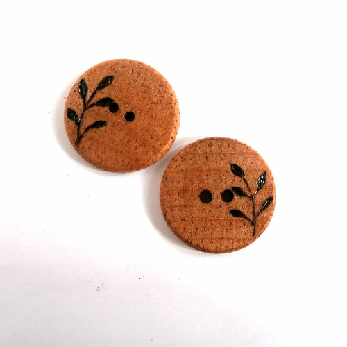 Leaf Sewing Buttons