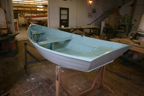 Port Hadlock WA - Boat School - Final pre-launch preps for the HEIDI Skiff, a summer workshop boat